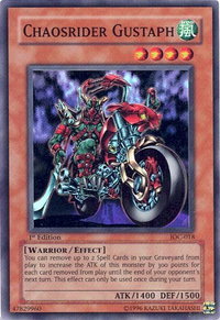 Chaosrider Gustaph - Invasion of Chaos (IOC) #IOC-018 - Super Rare YuGiOh Trading Card