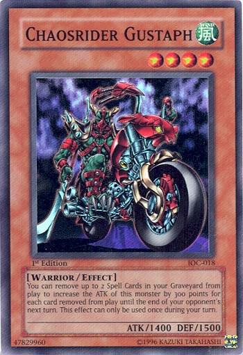 Chaosrider Gustaph - Invasion of Chaos YuGiOh trading card