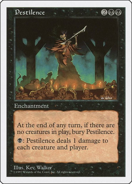 Pestilence - Fifth Edition Magic: The Gathering trading card