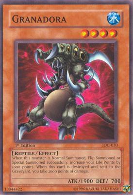 Granadora trading card from Invasion of Chaos Granadora - Invasion of Chaos YuGiOh trading card