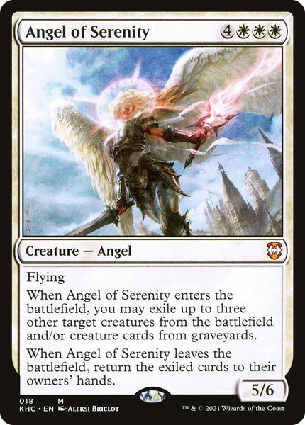 Angel of Serenity trading card from Commander: Kaldheim Angel of Serenity - Commander: Kaldheim Magic: The Gathering trading card