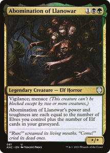Abomination of Llanowar - Commander: Kaldheim (KHC) #81 - Uncommon Magic: The Gathering Trading Card