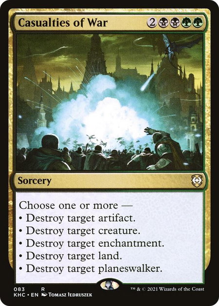 Casualties of War - Commander: Kaldheim Magic: The Gathering trading card
