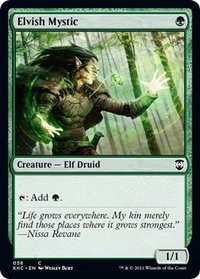 Elvish Mystic - Commander: Kaldheim (KHC) #58 - Common Magic: The Gathering Trading Card
