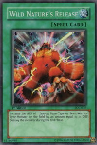 Wild Nature's Release - Invasion of Chaos (IOC) #IOC-033 - Super Rare YuGiOh Trading Card