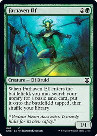 Farhaven Elf - Commander: Kaldheim (KHC) #62 - Common Magic: The Gathering Trading Card