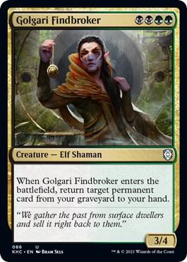 Golgari Findbroker - Commander: Kaldheim Magic: The Gathering trading card