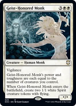Geist-Honored Monk - Commander: Kaldheim Magic: The Gathering trading card
