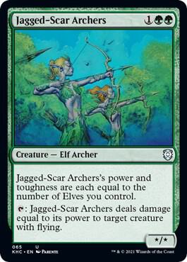 Jagged-Scar Archers - Commander: Kaldheim Magic: The Gathering trading card