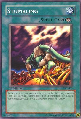 Stumbling trading card from Invasion of Chaos Stumbling - Invasion of Chaos YuGiOh trading card