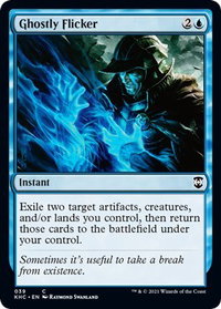 Ghostly Flicker - Commander: Kaldheim (KHC) #39 - Common Magic: The Gathering Trading Card