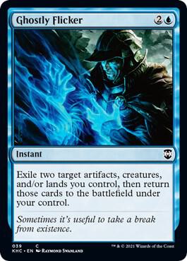 Ghostly Flicker - Commander: Kaldheim Magic: The Gathering trading card