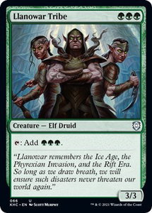 Llanowar Tribe - Commander: Kaldheim (KHC) #66 - Uncommon Magic: The Gathering Trading Card