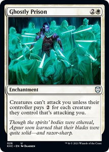 Ghostly Prison - Commander: Kaldheim (KHC) #26 - Uncommon Magic: The Gathering Trading Card