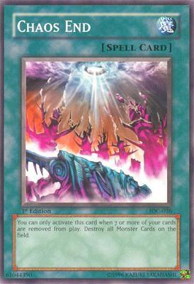 Chaos End trading card from Invasion of Chaos Chaos End - Invasion of Chaos YuGiOh trading card