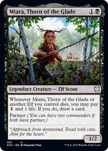 Miara, Thorn of the Glade - Commander: Kaldheim (KHC) #51 - Uncommon Magic: The Gathering Trading Card