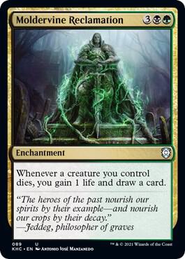 Moldervine Reclamation trading card from Commander: Kaldheim Moldervine Reclamation - Commander: Kaldheim Magic: The Gathering trading card