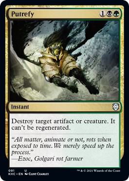 Putrefy - Commander: Kaldheim Magic: The Gathering trading card