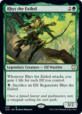 Rhys the Exiled - Commander: Kaldheim Magic: The Gathering trading card