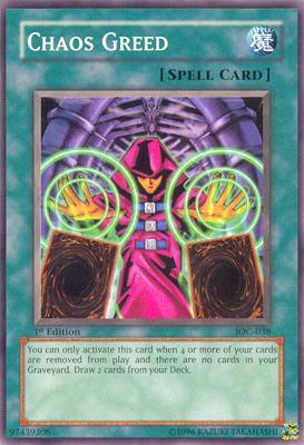 Chaos Greed - Invasion of Chaos YuGiOh trading card