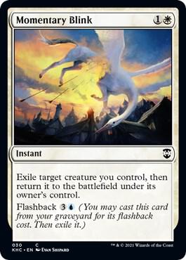 Momentary Blink trading card from Commander: Kaldheim Momentary Blink - Commander: Kaldheim Magic: The Gathering trading card