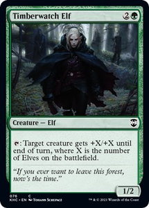 Timberwatch Elf - Commander: Kaldheim (KHC) #76 - Common Magic: The Gathering Trading Card