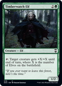 Timberwatch Elf - Commander: Kaldheim (KHC) #76 - Common Magic: The Gathering Trading Card