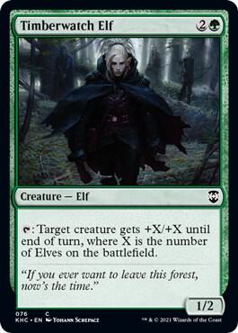 Timberwatch Elf - Commander: Kaldheim Magic: The Gathering trading card