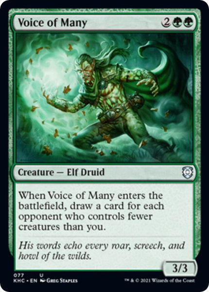 Voice of Many - Commander: Kaldheim Magic: The Gathering trading card