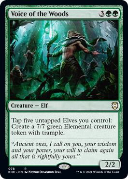 Voice of the Woods trading card from Commander: Kaldheim Voice of the Woods - Commander: Kaldheim Magic: The Gathering trading card