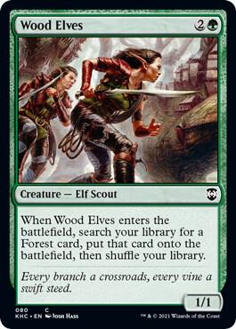 Wood Elves trading card from Commander: Kaldheim Wood Elves - Commander: Kaldheim Magic: The Gathering trading card