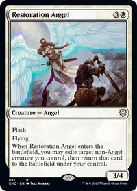 Restoration Angel - Commander: Kaldheim (KHC) #31 - Rare Magic: The Gathering Trading Card