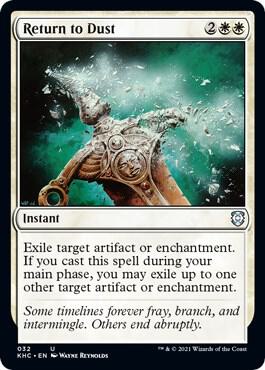 Return to Dust trading card from Commander: Kaldheim Return to Dust - Commander: Kaldheim Magic: The Gathering trading card