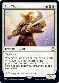 Sun Titan - Commander: Kaldheim (KHC) #34 - Mythic Magic: The Gathering Trading Card