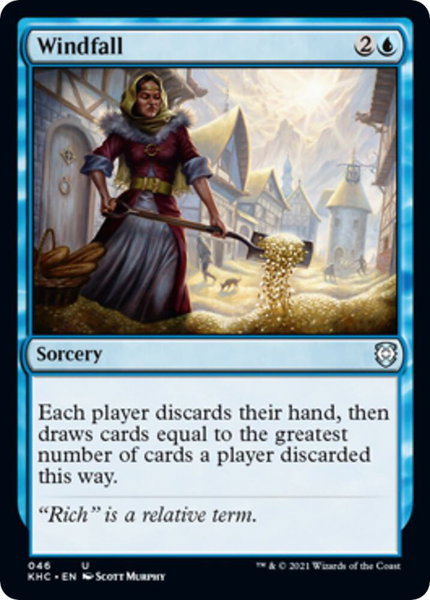 Windfall - Commander: Kaldheim Magic: The Gathering trading card