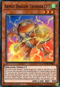 Armed Dragon Thunder LV3 - Blazing Vortex (BLVO) #BLVO-EN004 - Super Rare YuGiOh Trading Card