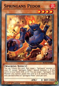Springans Pedor - Blazing Vortex (BLVO) #BLVO-EN007 - Common / Short Print YuGiOh Trading Card