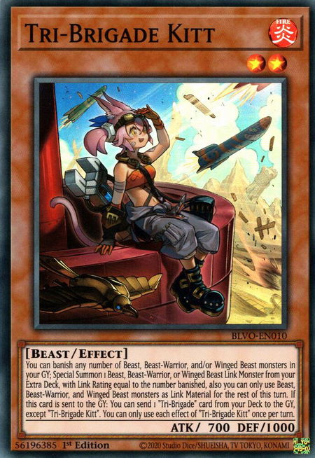 Tri-Brigade Kitt - Blazing Vortex YuGiOh trading card