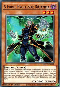 S-Force Professor DiGamma - Blazing Vortex (BLVO) #BLVO-EN012 - Common / Short Print YuGiOh Trading Card
