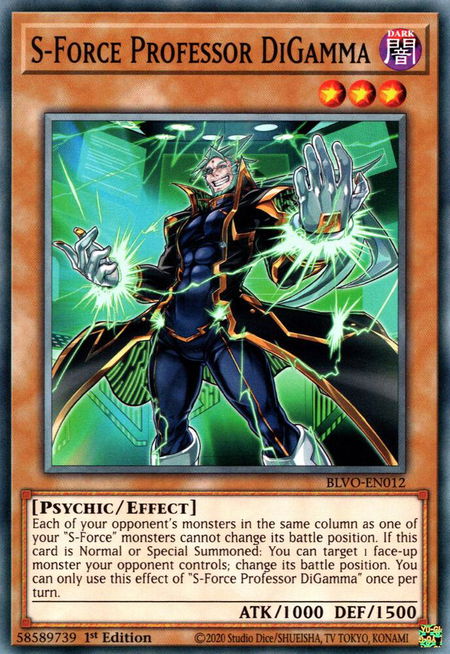 S-Force Professor DiGamma - Blazing Vortex YuGiOh trading card