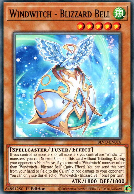 Windwitch - Blizzard Bell - Blazing Vortex YuGiOh trading card