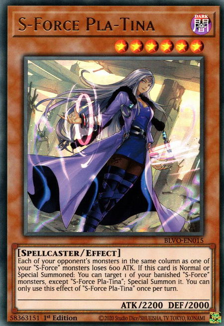 S-Force Pla-Tina - Blazing Vortex YuGiOh trading card