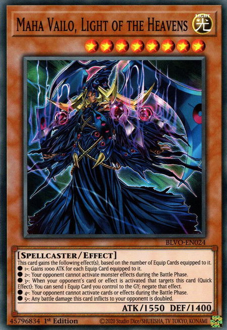 Maha Vailo, Light of the Heavens - Blazing Vortex YuGiOh trading card