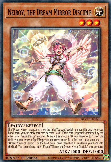 Neiroy, the Dream Mirror Disciple - Blazing Vortex YuGiOh trading card