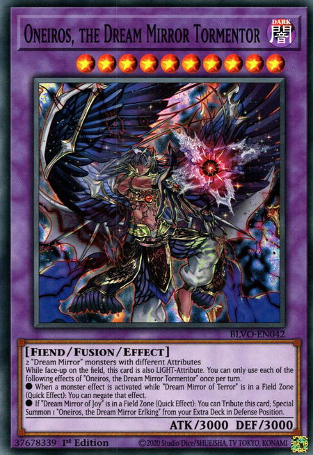 Oneiros, the Dream Mirror Tormentor - Blazing Vortex YuGiOh trading card