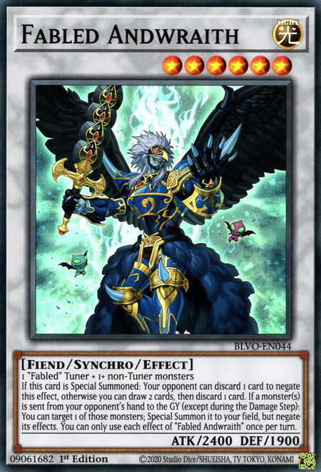 Fabled Andwraith - Blazing Vortex YuGiOh trading card