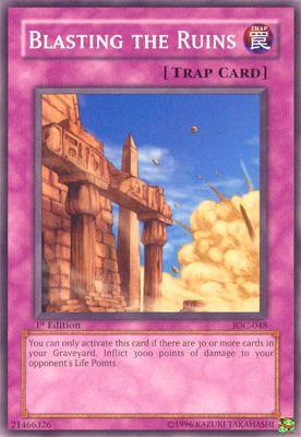 Blasting the Ruins - Invasion of Chaos YuGiOh trading card