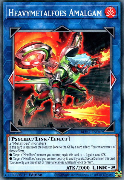 Heavymetalfoes Amalgam trading card from Blazing Vortex Heavymetalfoes Amalgam - Blazing Vortex YuGiOh trading card