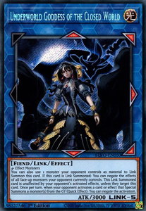 Underworld Goddess of the Closed World - Blazing Vortex (BLVO) #BLVO-EN050 - Secret Rare YuGiOh Trading Card