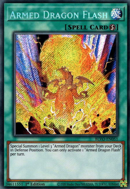 Armed Dragon Flash - Blazing Vortex YuGiOh trading card